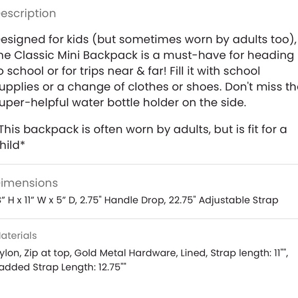 Stoney Clover Lane Bubblegum Classic Mini Backpack - Picture 6 of 10